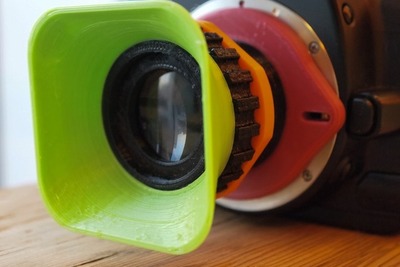 学生ベンチャーが作った、3Dプリンタ製の一眼カメラ用交換レンズ 画像