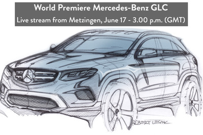 メルセデス GLC 、6月17日に発表へ…スケッチ公開 画像