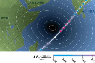 日食を利用して太陽光が大気中のオゾンへ与える影響を調査　JAXA 画像