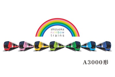 静岡鉄道が「虹の七色」に…新型車のカラーリングと形式名発表 画像