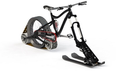 MTB感覚で雪山ダウンヒルを攻める…本格バイクの試作車が完成 画像