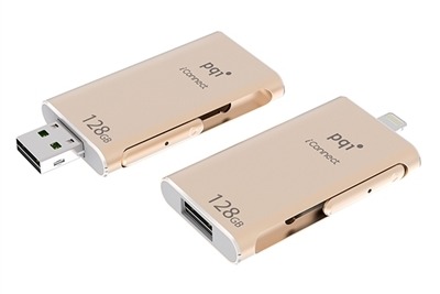 Lightning端子とUSB 3.0端子の両刀使いができるフラッシュメモリ 画像