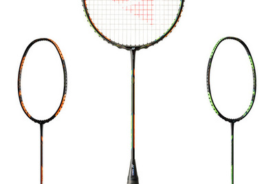 ヨネックス、表と裏で構造を変えたバドミントン用ハイテクラケット 画像