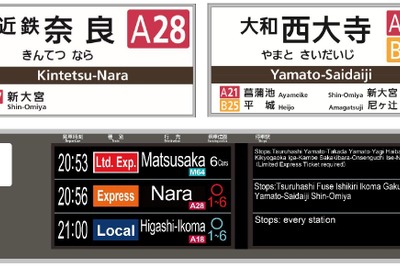 近鉄、全線に駅ナンバリングを導入へ…多言語案内を拡充 画像