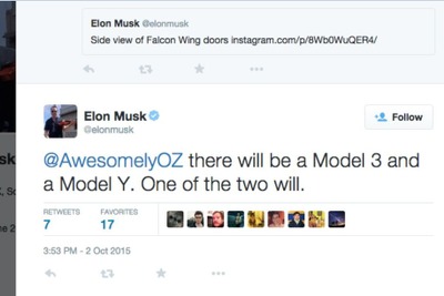 テスラ新型EVは「モデルY」!? マスクCEO、うっかりつぶやく 画像