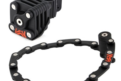 軽量だが強靭…スタイリッシュに折りたためる自転車用ロック 画像