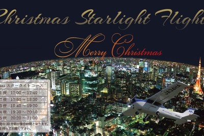 本田航空、東京の夜景を堪能する「クリスマススターフライト」を実施 画像