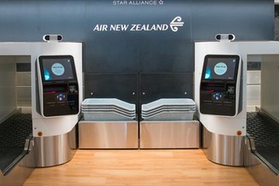 ニュージーランド航空、オークランド空港に生体認証技術採用の手荷物カウンターを導入 画像