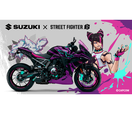 海外輸入 インボイス スズキ『GSX-8R Tuned by JURI』…『ストリートファイター6』との ゲームキャラクター
