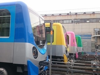 大阪ニュートラム「なないろ」の新型車が勢ぞろい…車両基地で撮影会 3月25日 画像