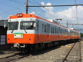 上高地線の車両基地で撮影会…モハ10形リバイバルカラーを展示 9月17日 画像