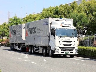 バンテック、ダブル連結トラック輸送を開始 静岡-京都 画像