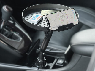 スマホや小銭など、ちょい置きに便利な車載用テーブル発売 サンワサプライ 画像