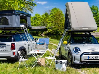 MINIの電動2車種、純正ルーフテントを欧州設定…環境に配慮したキャンピングカーに 画像