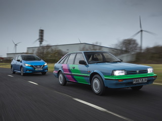 日産EV『ニューバード』登場、1986年製ブルーバード改造…英工場35周年 画像