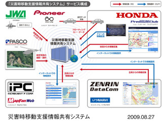 災害時の移動支援情報を共有 ホンダなど3社が提供 画像