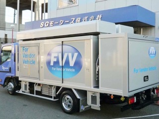 【東京トラックショー11】温度管理機能付ボトラーカー SGモータースが開発 画像
