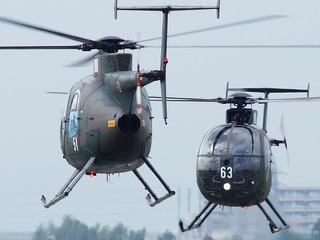 陸上自衛隊のヘリコプター教官チーム、華麗な演技を披露 画像