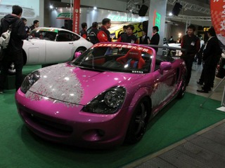 【東京オートサロン14】MR-Sにフォークリフトのモーターをトランスファーに突っ込こんでみた 画像