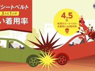 JAF、後席シートベルトの実情がわかるインフォグラフィックをホームページで公開 画像