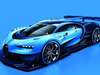 【フランクフルトモーターショー15】ブガッティ、「ビジョン グランツーリスモ」発表…迫力のレーシングカー 画像