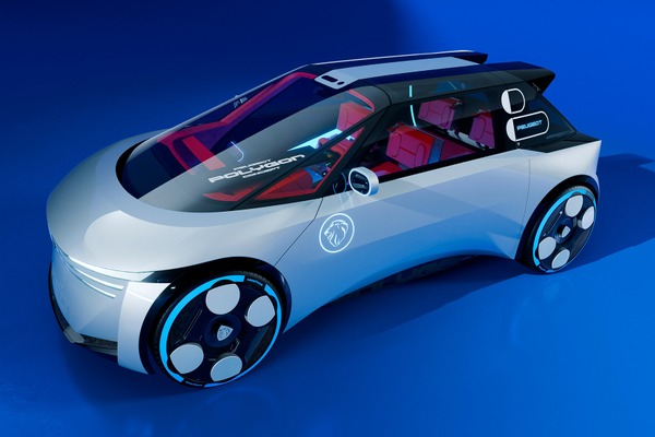 プジョー、次世代コンセプトカー『ポリゴン』の写真公開…全貌は11月12日発表へ