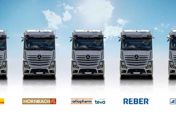 メルセデスベンツの燃料電池トラックの第2次実証実験に5社が参加