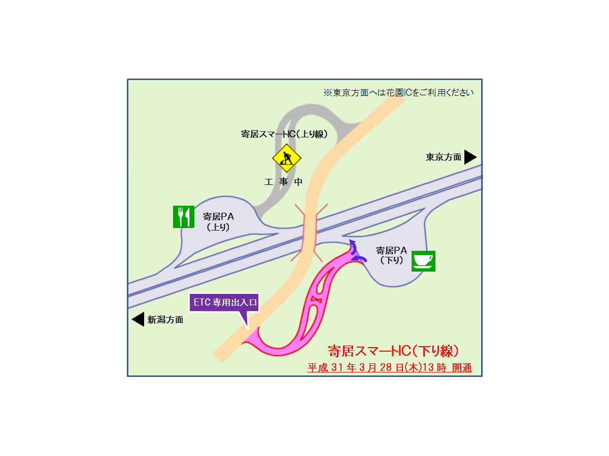 関越道 寄居スマートic 3月28日開通 まずは下り線のみ レスポンス Response Jp