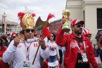 キックオフを待つファン（6月14日、ロシア、モスクワ市内）　(c) Getty Images