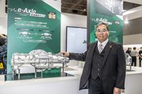 ジヤトコの佐藤朋由社長。プレゼンでは「グローバルで競争力のある生産コストを実現するため、大量生産を前提としたこれまでの生産方式から一旦離れ、生産量の変動や機種の柔軟に対応できる生産方式をゼロから検討している」と語った