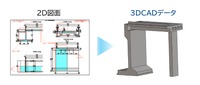 2D図面から3DCADデータを作成