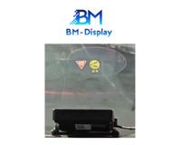 マクセルが開発した後付け型建設車両向けガラス反射型ディスプレイ（BM-Display）