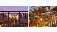 ガリウム生産設備 建設候補地の Alcoa のアルミナ精錬所 Wagerup (左) と Pinjarra。（西豪州パースの南部）