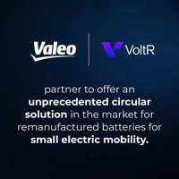 ヴァレオがリチウムバッテリーの再生・再製造専門企業ボルトR（VoltR）と戦略的提携