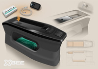 スズキ クロスビー 改良新型のセンターコンソール（デザインスケッチ）