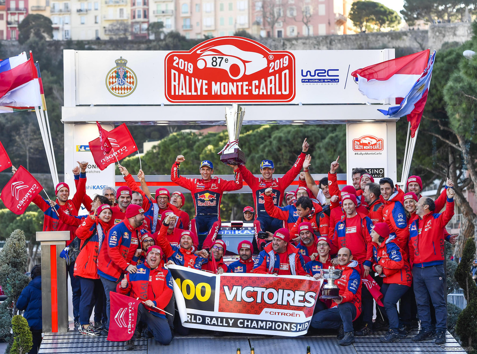 今季WRC開幕戦モンテカルロで、シトロエンが通算100勝目を達成。