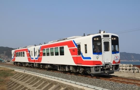 三陸鉄道の車両を使用した山田線の試運転・訓練運転のイメージ。
