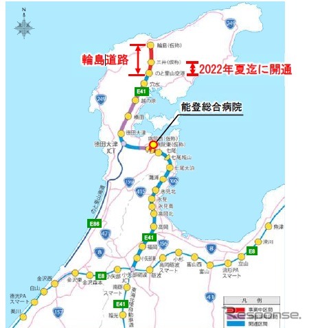 国道470号能越自動車道輪島道路・三井IC～のと里山空港IC間が2022年夏に開通へ