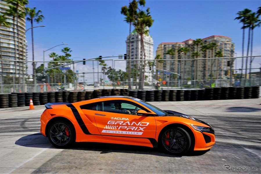 米国カリフォルニア州ロングビーチ市街地コースで市販車最速ラップタイムを記録したアキュラ（ホンダ ）NSX 改良新型