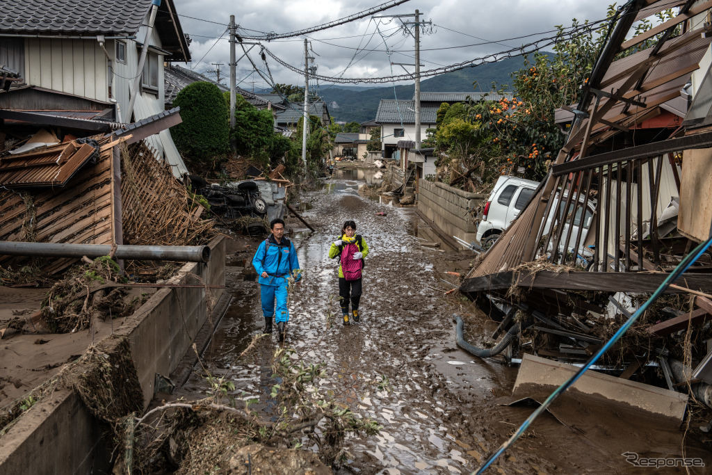 台風15号の被災状況（10月15日、長野県）