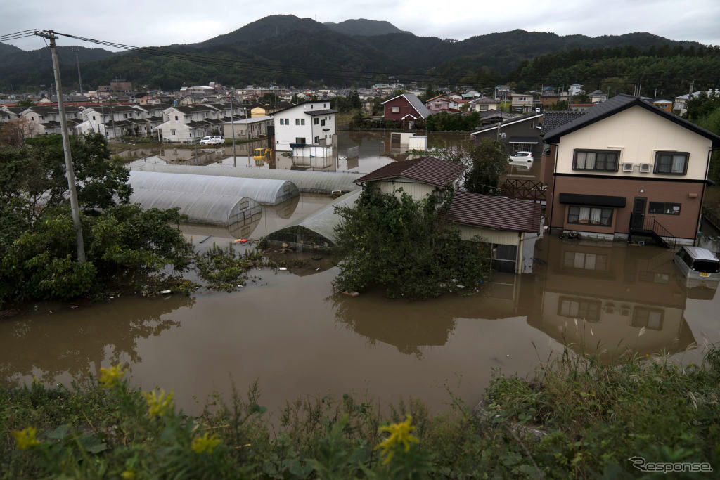 宮城県丸森町市内の被災状況（10月14日）