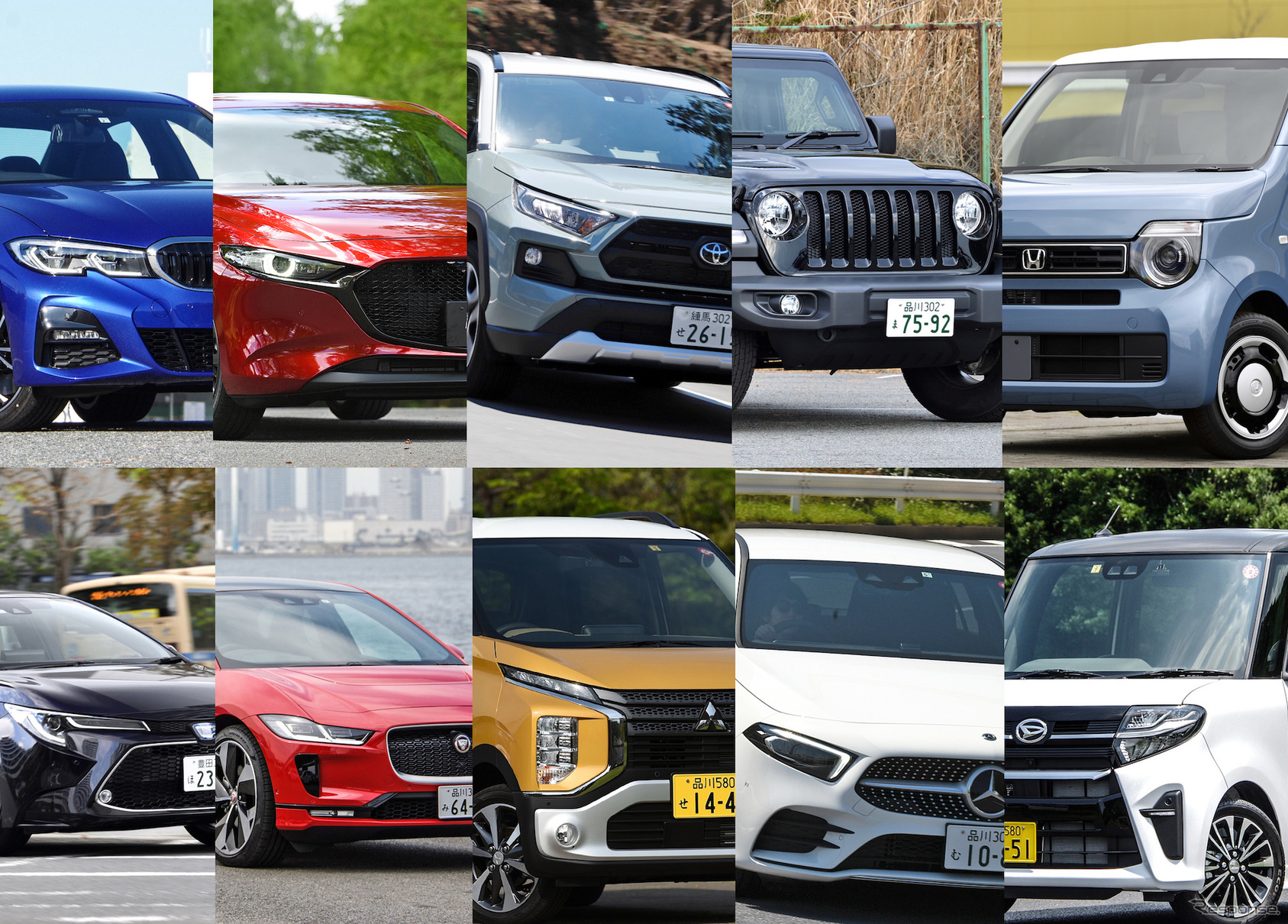 「日本カーオブザイヤー2019-2020」10ベストカーが7日、発表された。（写真は順不同）