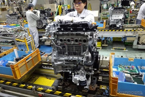 マツダSKYACTIV-Xの生産ライン