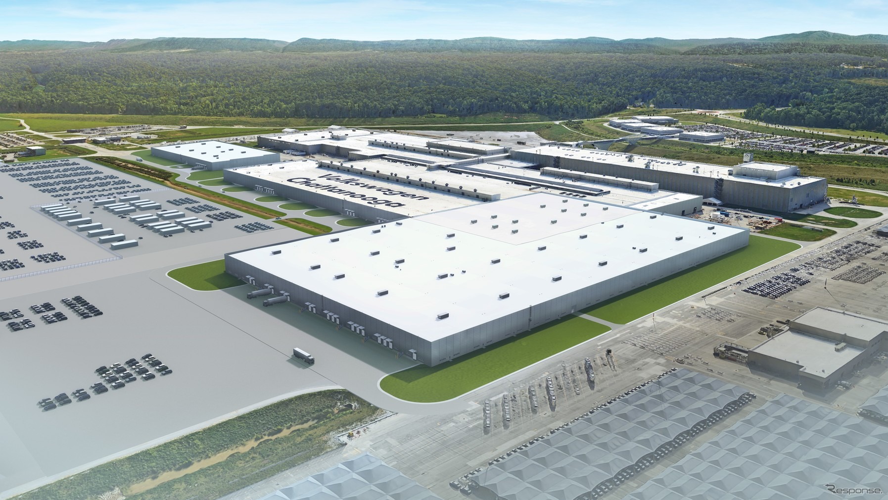 フォルクスワーゲンの米国EV工場の完成予想図