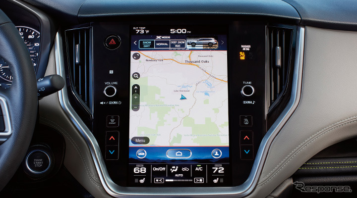 スバル・アウトバック と レガシィ 新型に搭載されるTomTomのナビゲーション（米国仕様）