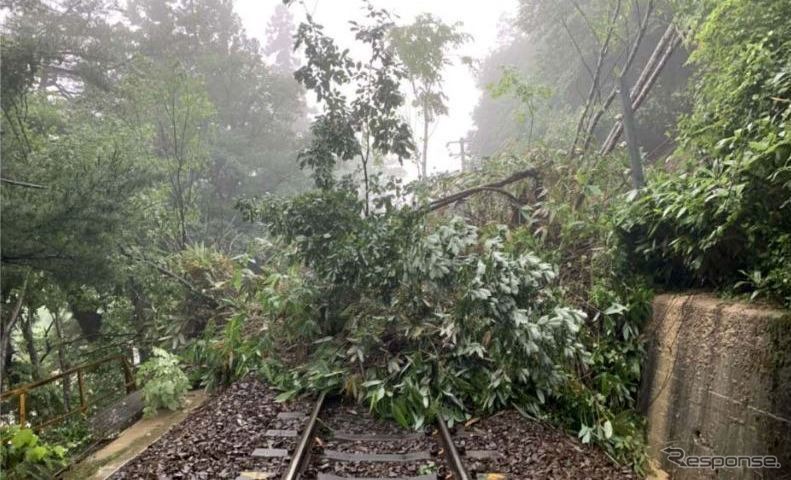高山本線飛騨一ノ宮～高山間の被災現場。