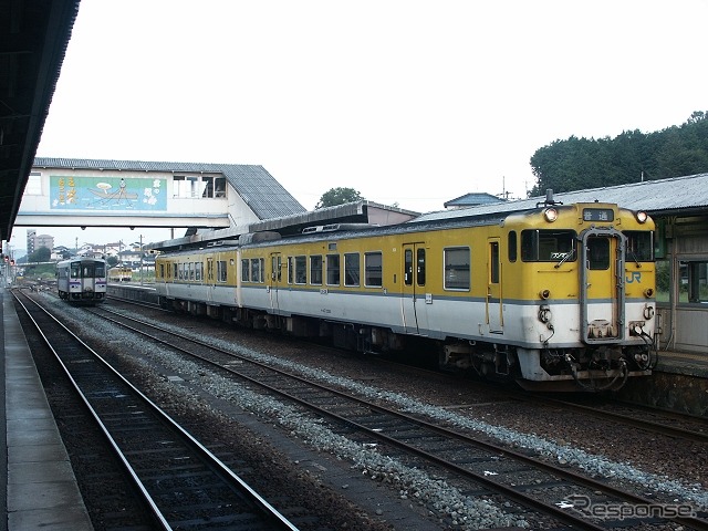 三次～下深川間が8月15日に再開する芸備線。写真は三次駅。