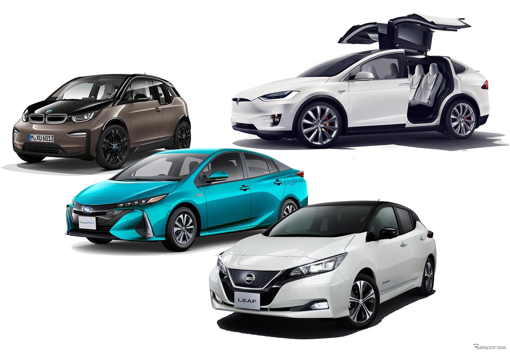 リチウムイオン電池を搭載するEV・PHEV（参考画像）