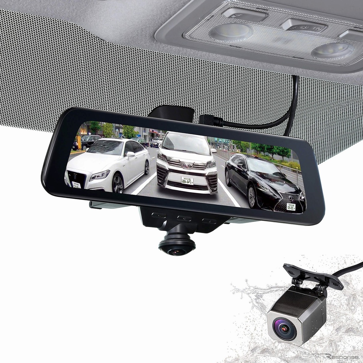 360°+後方カメラで全方位をカバー、電子ミラー型ドラレコ発売…セイワ