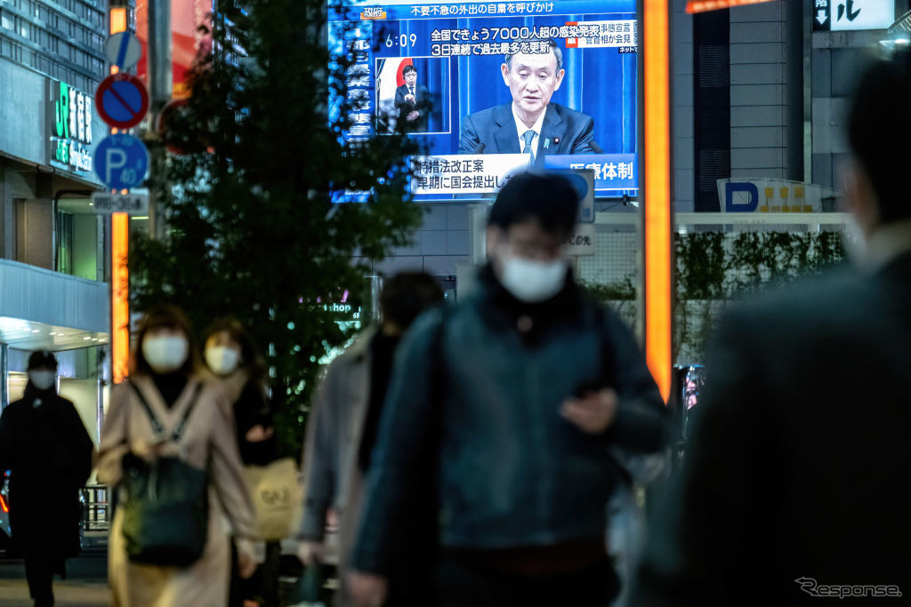 コロナ禍の東京（1月7日）